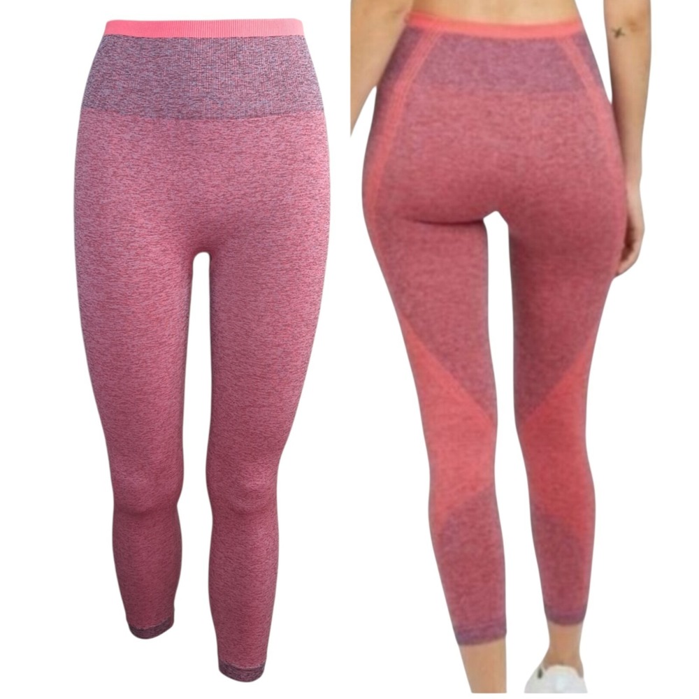 SPANX‎ Women's Seamless Sculpt Leggings Size Medium Spacedye Coral Pink 50285R